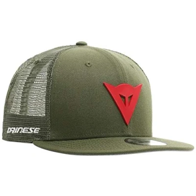 Abbildung von Dainese 9Fifty Trucker Snapback Cap, Sommer Kappe, grün/rot, einheitsgröße