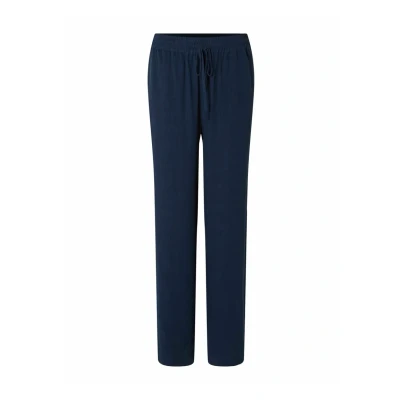 Abbildung von Selected Femme Slfviva Gulia LONG SUN PANT Stoffhose, Damen, Größe: 34, Dark sapphire