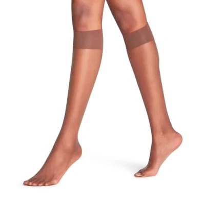 Abbildung von Falke Shelina Denier Ultratransparent Kniestrümpfe espresso, Damen, Größe: 35 38, Espresso
