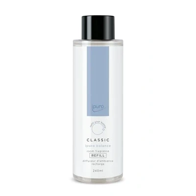 Abbildung von ipuro Classic Raumduft Nachfüllflasche BALANCE 240ml Raumerfrischer mit maritimen Noten, Orange &amp; Bergamotte, Wasserlilie weißem Tee Nachfüller für Diffuser Stäbchen Lufterfrischer Refill