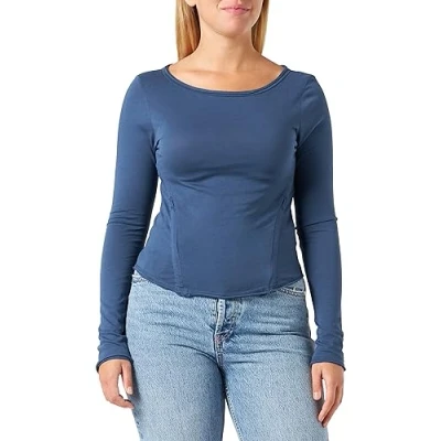 Abbildung von G Star RAW Damen Adjustable Slim Boat t ls wmn, Blau (rank Blue D23804 4107 868), XS