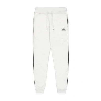Abbildung von Alpha Industries Small LOGO Jogginghose, Herren, Größe: Small, Pastel grey melange