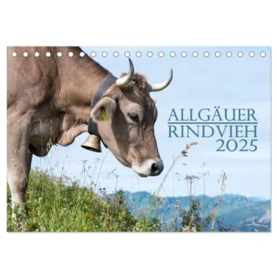 Abbildung von Allgäuer Rindvieh 2025 (Tischkalender DIN A5 quer), CALVENDO Monatskalender