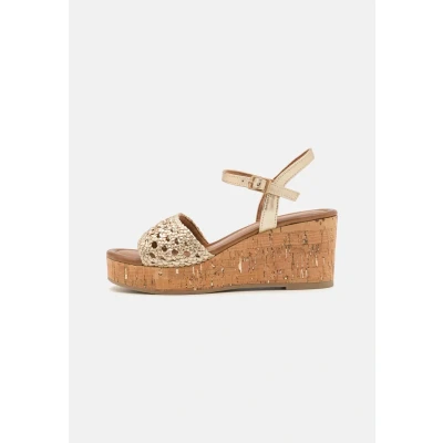 Abbildung von Marco Tozzi Keilsandalette, Damen, Größe: 38, Gold Schuhe