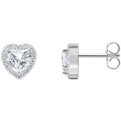 Abbildung von THOMAS SABO Paar Ohrstecker »Schmuck Silber 925 Ohrringe Halo in Herzform, H2305 051 14«, mit Zirkonia (synth.)