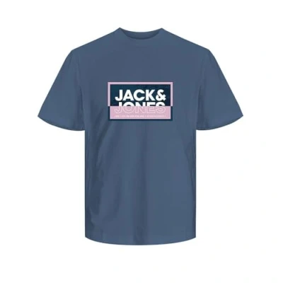 Abbildung von JACK &amp; JONES Herren Jcologan Summer Print Tee Crew Neck FST T Shirt, Flint Stone, M