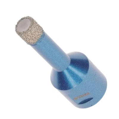 Abbildung von PRODIAMANT Diamant Bohrer Fliese 10 mm x M14 trockenbohren von Fliese, Feinsteinzeug, Keramik, Naturstein mit Winkelschleifer Markenqualität