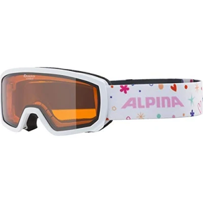 Abbildung von ALPINA SCARABEO JR. Beschlagfreie, Extrem Robuste &amp; Bruchsichere OTG Skibrille Mit 100% UV Schutz Für Kinder, white rose, One Size