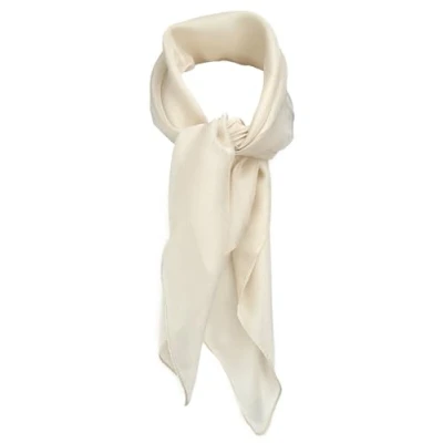 Abbildung von TigerTie Feines Damen Chiffon Nickituch in beige einfarbig Uni Größe 58 cm x Tuch Halstuch Schal