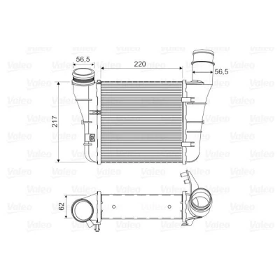 Abbildung von VALEO 818669 Ladeluftkühler ohne AGR Ventil AUDI: A4 B7 Avant, Saloon, B6/B7 Convertible