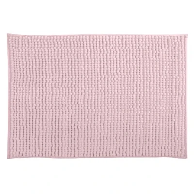 Abbildung von MSV Badteppich Badvorleger Duschvorleger Chenille Hochflor Badematte 50x80 cm Pastellrosa