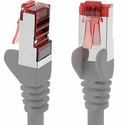 Abbildung von CAT6 Netzwerk Kabel 1x 5m Schirmung SFTP CAT.6 RJ45 Patch Ethernet DSL LAN Router Switch Modem Patchfeld grau 1 Stück