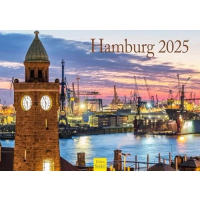 Abbildung von Edition Seidel Premium Kalender Hamburg 2025 Format DIN A3 Wandkalender Deutschland Norddeutschland Hafen Elbe Alster Metropole Skyline