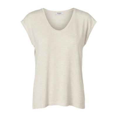 Abbildung von Pieces Pcbillo Stripes NOOS Tshirt print, Damen, Größe: XS, Offwhite