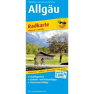Abbildung von Allgäu: Radkarte mit Ausflugszielen, Einkehr &amp; Freizeittipps, wetterfest, reissfest, abwischbar, GPS genau. 1:100000 (Radkarte: RK)