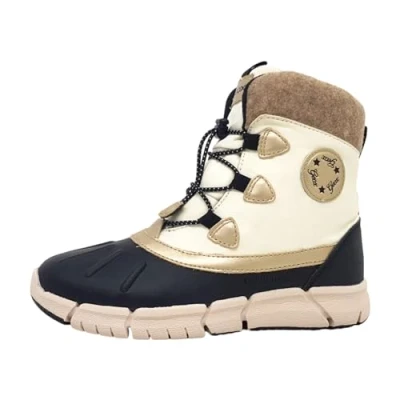 Abbildung von Geox J FLEXYPER Girl B AB Ankle Boot, Black/Ivory, 28 EU