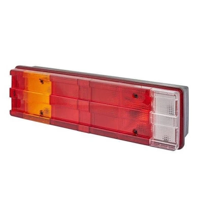 Abbildung von HELLA 2VD 008 204 091 Rückleuchte links P21W, R5W schwarz 12, 24 ohne Glühlampen mit Lampenträger MERCEDES BENZ: Vario Box Body / Estate