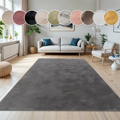 Abbildung von Paco Home Fellteppich "Kunstfell Soft 380" rechteckig 14 mm Höhe Langflor, Kuschelteppich - besonders weich, Uni-Farben