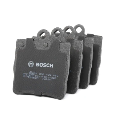 Abbildung von BOSCH 0 986 494 016 Bremsbelagsatz Low Metallic mit Anti Quietsch Blech, Montageanleitung MERCEDES BENZ: C Class Saloon, E CLK Coupe