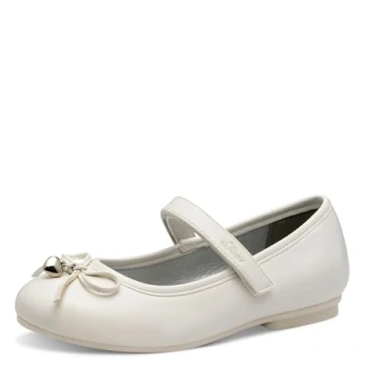 Abbildung von s.Oliver Mädchen Ballerinas mit Schleife Bequem, Weiß (White), 33 EU