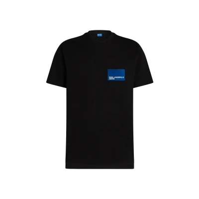 Abbildung von Karl Lagerfeld Jeans BOX LOGO TEE Tshirt print, Herren, Größe: Large, Black