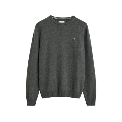 Abbildung von GANT Superfine CREW NECK Strickpullover, Herren, Größe: Medium, Grau