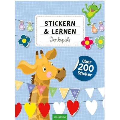 Abbildung von Stickern und Lernen Denkspiele: Über 200 Sticker Pädagogisch wertvoller Stickerspaß ab 5 Jahren