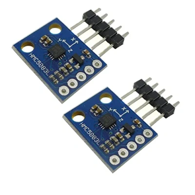 Abbildung von Aihasd 2 Stück GY 273 HMC5883L Triple Axis Kompass Magnetometer Sensor Modul 3 V 5 für Arduino