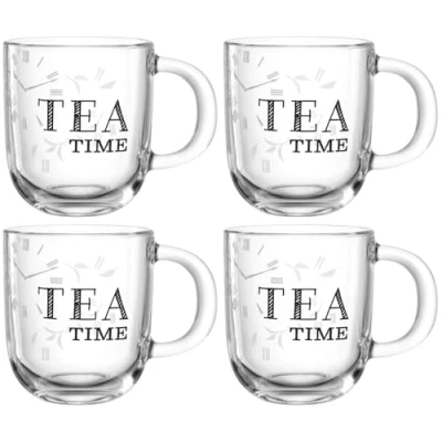 Abbildung von LEONARDO Glastassen Set &quot;TEA TIME&quot;, 4er Set, UFFICIO«, 4 tlg., 400ml, spülmaschinengeeignet