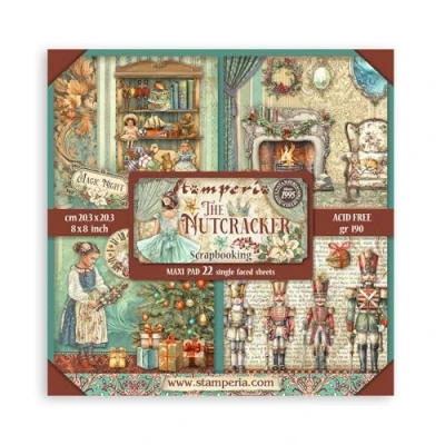 Abbildung von Stamperia Scrapbook Paper Pad for Scrapbooking, Albums, Card Making, Bullet Journalling and More, Acid Free, Single Face, Perfect Hobbies, Crafts, Gifting (The Nutcracker) (20.3 x 20.3cm)