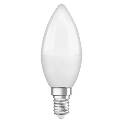 Abbildung von Osram LED Lampe mit E14 Sockel, Warmweiss (2700 K), Kerzenform, 5,5 W, Ersatz für 40W Glühbirne, Warmweiß