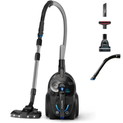 Abbildung von PHILIPS PowerPro Expert 7000 Series (beutelloser Staubsauger, TriActive+ LED Düse, Allergiefilter, 900 Watt) hochglanzschwarz FC9747/09