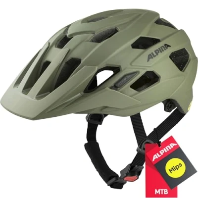 Abbildung von ALPINA PLOSE MIPS Sicherer und Komfortabler Enduro &amp; MTB Fahrradhelm Mit Antibakteriellen Polstern Für Erwachsene, olive matt, 52 57 cm