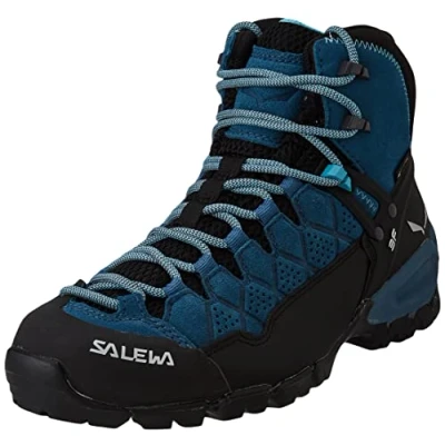 Abbildung von Salewa WS Alp Trainer Mid Gore TEX Damen Trekking &amp; Wanderstiefel, Mallard/Maui Blue, 36.5 EU