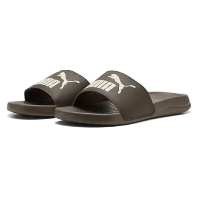 Abbildung von PUMA Unisex Popcat 20 Slide Sandal, Flat Bronze Alpine Snow, 40 EU, Flache 40.5 EU