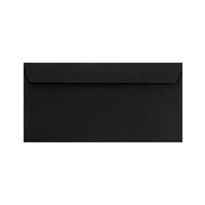 Abbildung von Netuno 100 Briefumschläge schwarz DIN lang 110x 220 mm 120g Design Umschläge haftklebend ohne Fenster schwarze Briefkuverts DL Briefhüllen Papierumschläge für Einladungen