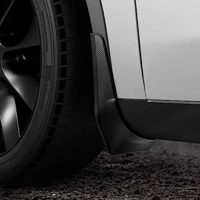 Abbildung von Spigen Tesla Model Y Schmutzfänger Spritzschutz, für Zubehör, Keine Notwendigkeit zum Löcher Bohren 4 Stück