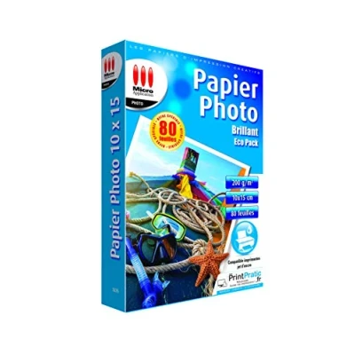 Abbildung von Fotopapier A6 Blatt Druckerpapier Fotodruckpapier Eco Pack Hochglanz Format 200g/m² 80