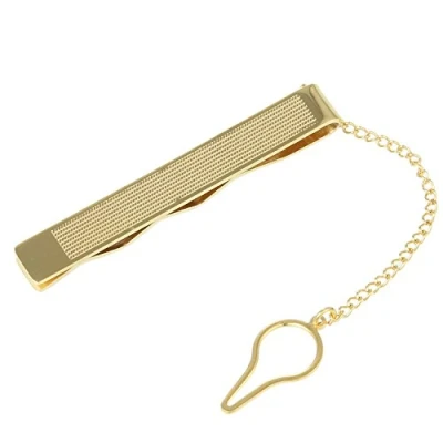 Abbildung von DonDon Herren Krawattenklammer Krawattennadel Gold Gemustert