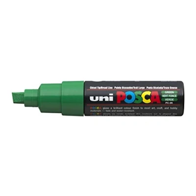 Abbildung von Uni Posca Marker PC 8K Farbe Glas Stift Breite Meißelspitze 8.00mm Grün
