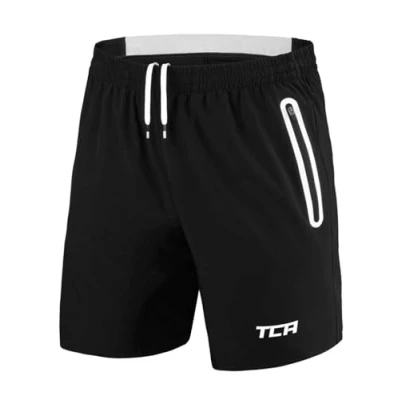 Abbildung von TCA Herren Elite Tech Leichte Laufhose Gymshorts Trainingsshorts und Laufshorts mit Reißverschlusstaschen Sporthose Kurz Dunkelblau, L