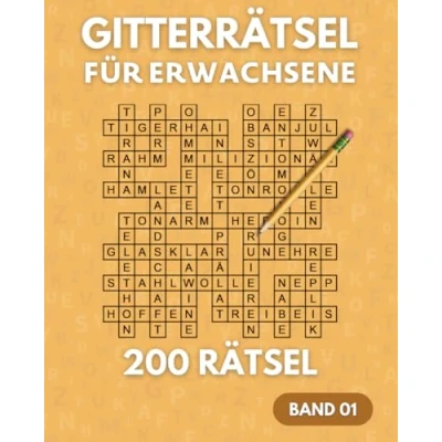 Abbildung von Gitterrätsel für Erwachsene: Rätselheft Senioren und Erwachsene Mit 200 Großdruck Gitterpuzzles Kreuzworträtsel, Band 1