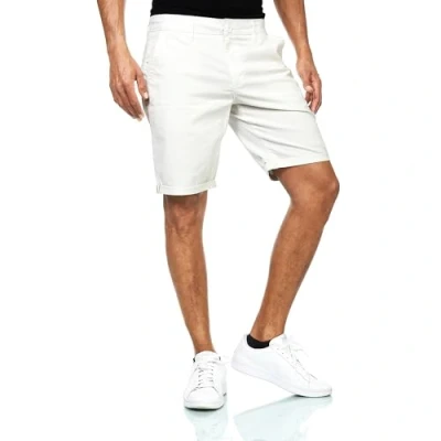 Abbildung von Smith &amp; Solo Chino Shorts Kurz, Kurze Hosen Herren Baumwolle, Bermuda Hose Sommer, Laufshorts Männer Trainingshose (Weiß, XXL)