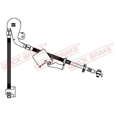 Abbildung von QUICK BRAKE 50.704X Bremsschläuche 640 M10x1 PEUGEOT: 407 SW, Saloon