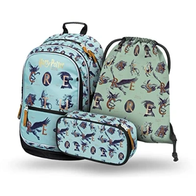 Abbildung von Baagl 3 Set Schulranzen für Kinder, Größe: One Size, Blau