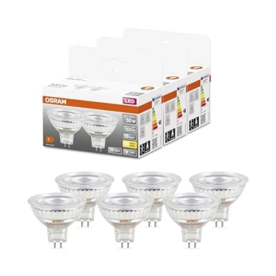 Abbildung von OSRAM LED SPOT MR16 GL 50 Niedervolt Reflektorlampe, Sockel GU5; 3, Doppelpack, 6,5W, 630lm, 2700K, warmweißes Licht, sehr geringer Energieverbrauch, lange Lebensdauer, keine Aufwärmzeit