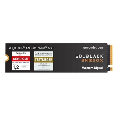 Abbildung von WD_BLACK SN850X NVMe SSD 4 TB interne (Gaming Speicher, PCIe Gen4 Technologie, Lesen 7.300 MB/s, Schreiben 6.600 MB/s) Schwarz, Standard