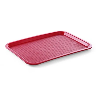 Abbildung von HENDI Serviertablett, Tablett, temperaturbeständig bis 80 C, Fastfood, Mittel, 305x415x(H) 20mm, Polypropylen, rot