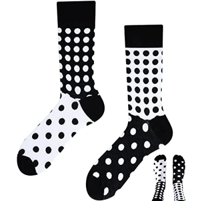 Abbildung von TODO Colours Lustige Socken mit Motiv Mehrfarbige, Bunte, Verrückte für die Lebensfreude (43 46, Punkte Socken, numeric_43)
