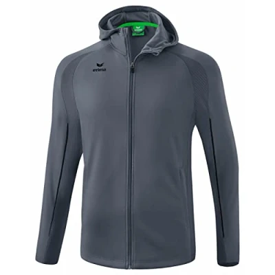 Abbildung von Erima Unisex Liga Star Trainingsjacke mit Kapuze, slate grey/schwarz, S